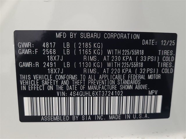 2026 – Subaru – Crosstrek