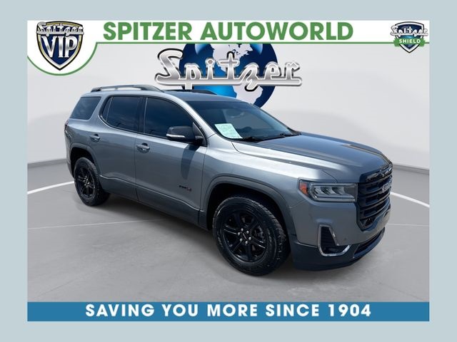 Gray (Satin Steel Metallic) 2021 GMC Acadia SUV / Crossover Four-Wheel Drive 9-Speed Automatic