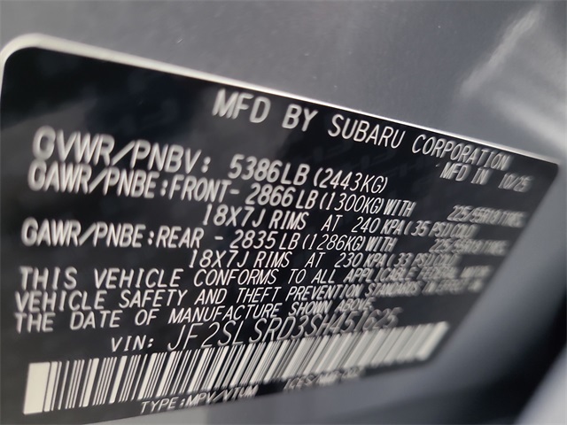 2025 – Subaru – Forester Hybrid