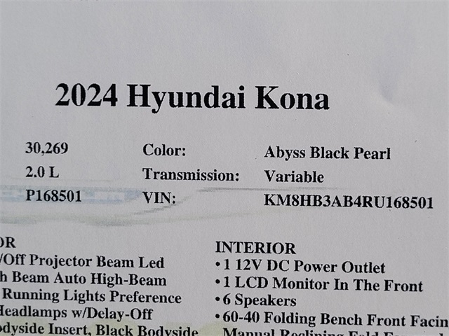 2024 Hyundai Kona SEL Black at Cook Ford