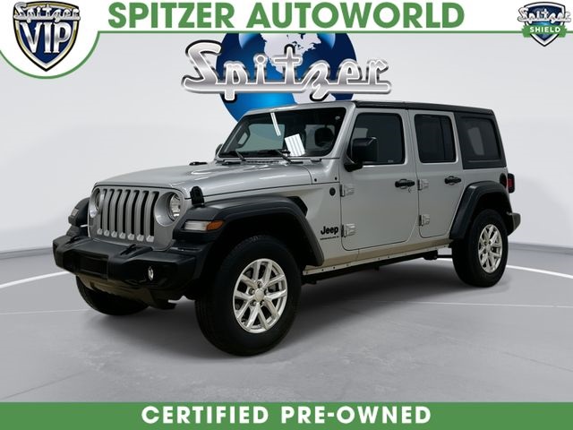 Silver Zynith Clearcoat 2023 Jeep Wrangler Sport S 4-Door 4WD SUV / Crossover Four-Wheel Drive 8-Speed Automatic
