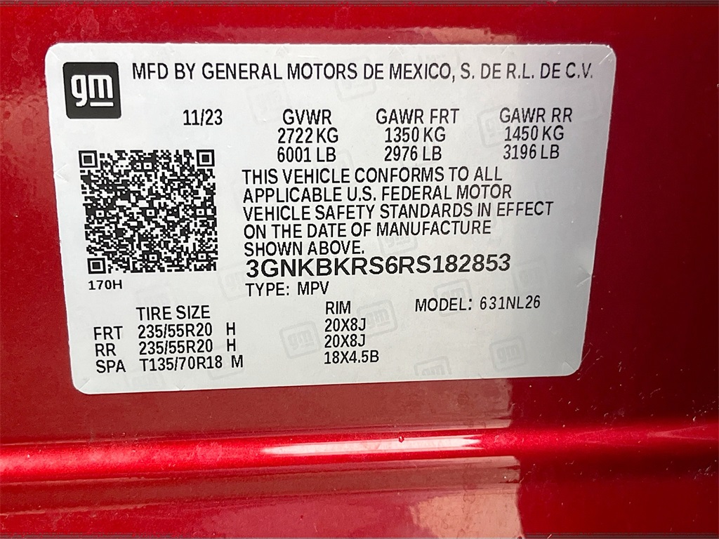 2024 Chevrolet Blazer RS Red at Classic Elite Chevrolet Sugar Land