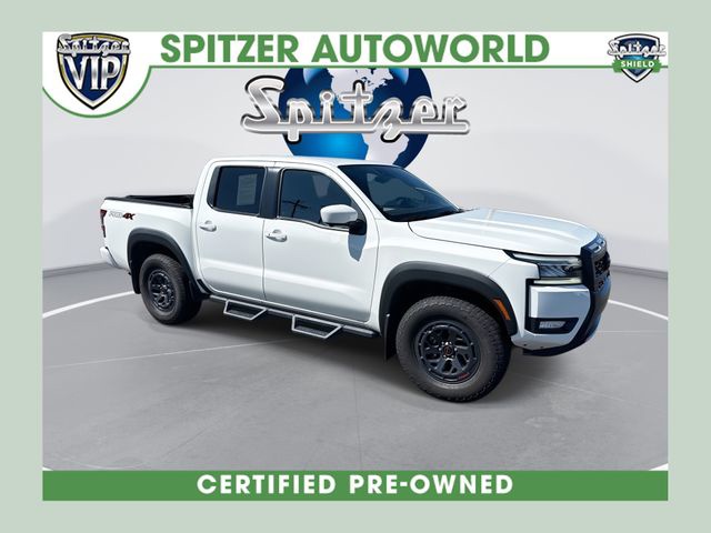 Glacier White 2025 Nissan Frontier Pickup Truck Four-Wheel Drive 9-Speed Automatic Overdrive