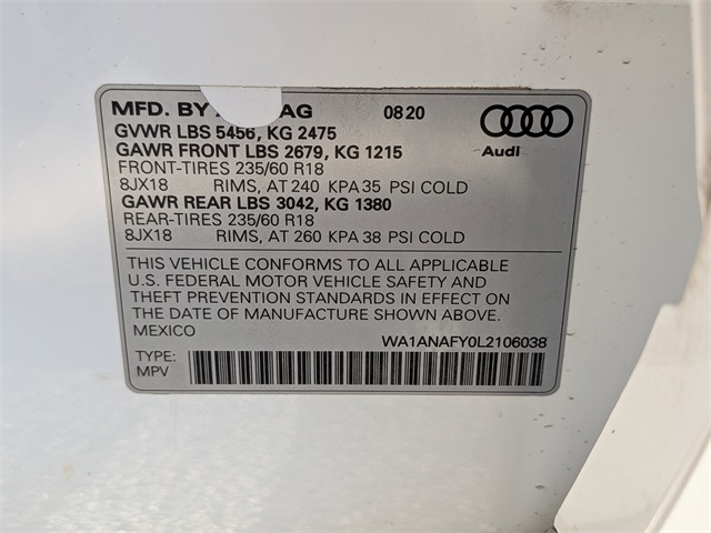 2020 Audi Q5 45 Premium White at Ultimate Motorsports