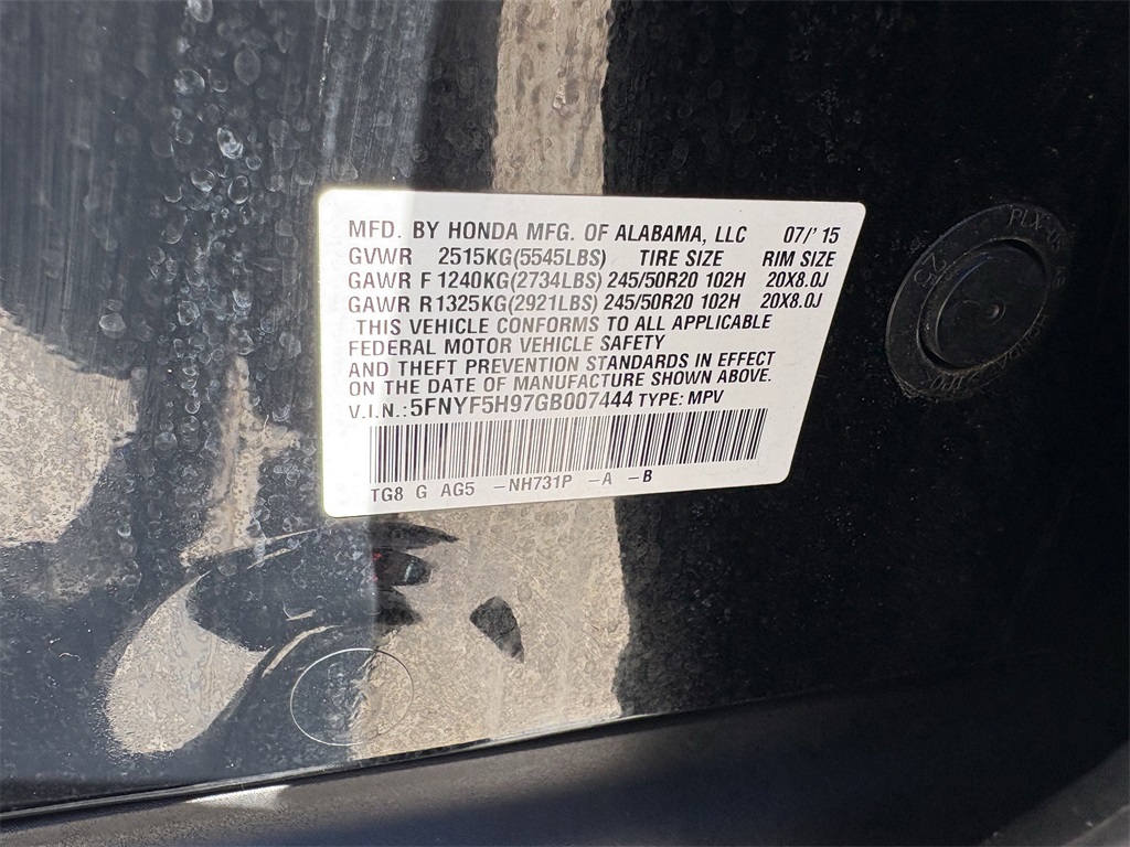 2016 Honda Pilot Touring  at Emmons Autoplex