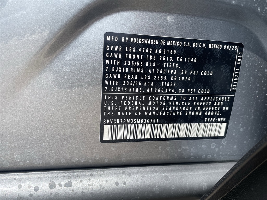 2025 Volkswagen Tiguan 2.0T S Silver at DeMontrond Auto Country