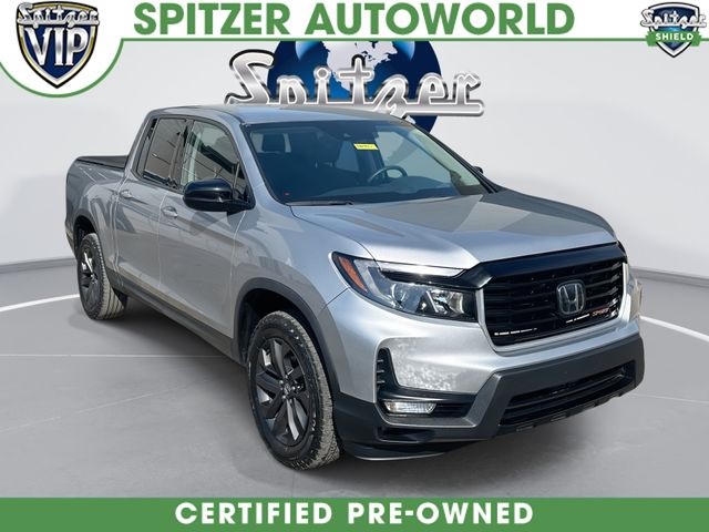 Silver Metallic 2023 Honda Ridgeline Sport AWD Pickup Truck All-Wheel Drive 9-Speed Automatic