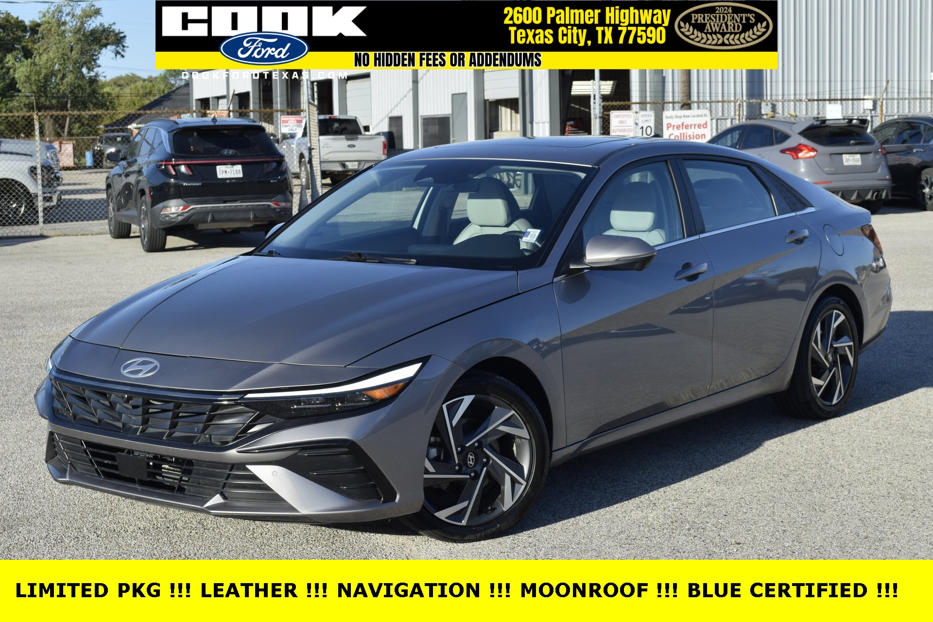 2024 Hyundai Elantra Limited Gray at Bayway Cadillac Southwest