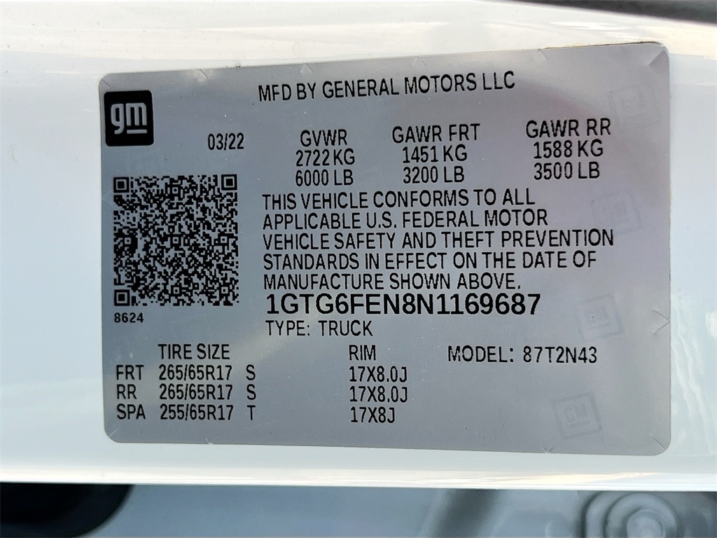 2022 GMC Canyon AT4 w/Cloth White at Central Houston Nissan