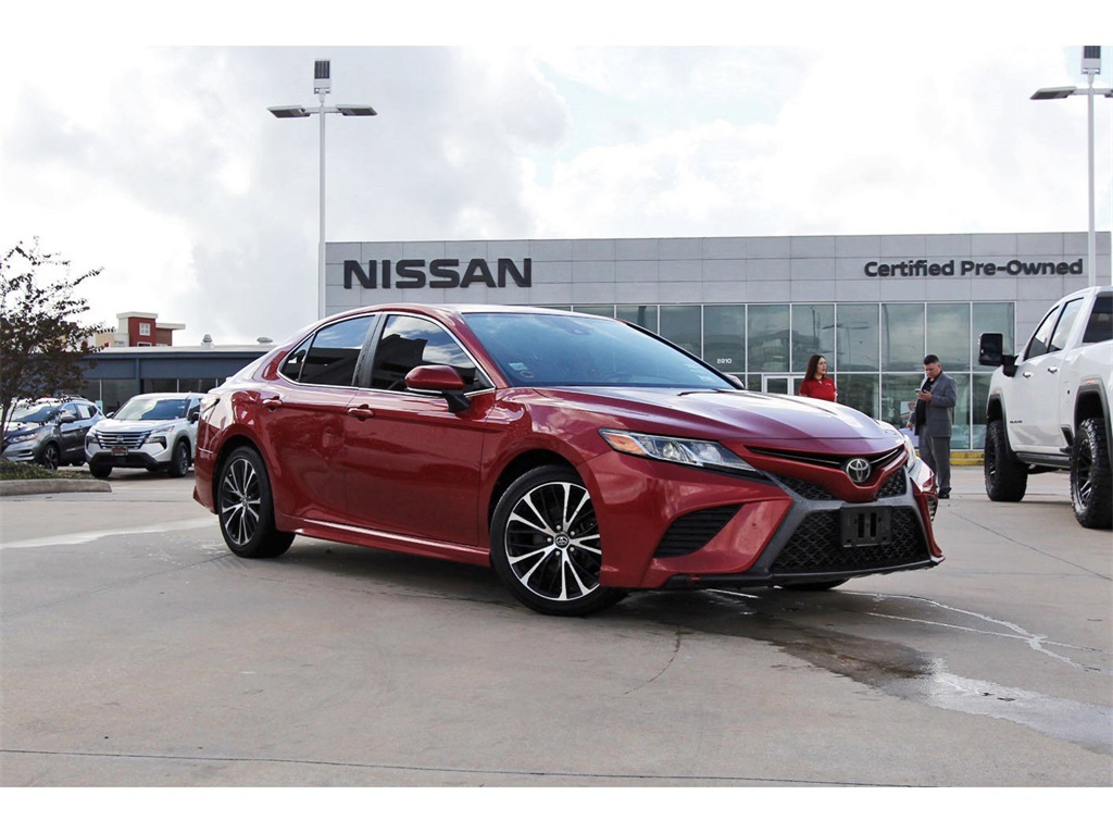 2019 Toyota Camry SE Red at Don McGill Toyota