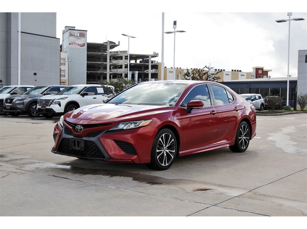 2019 Toyota Camry SE Red at Don McGill Toyota