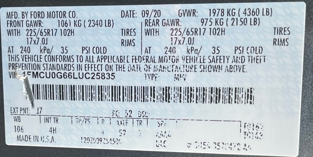 2020 Ford Escape SE Gray at Emmons Autoplex