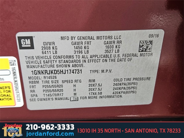 Used Car 2017 Chevrolet Traverse  Premier For Sale Under $15,000 In San Antonio, Texas