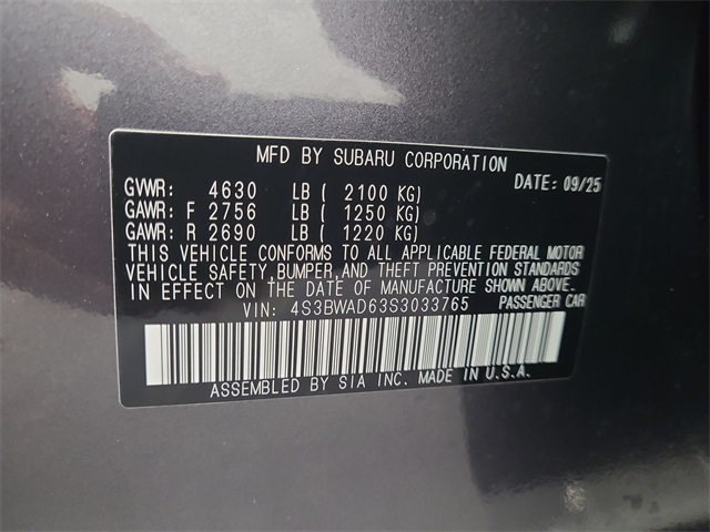 2025 – Subaru – Legacy