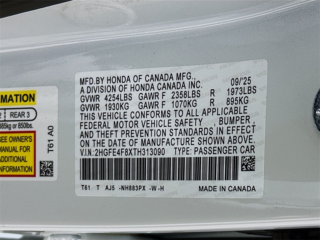 New 2026 Honda Civic Hybrid For Sale in Augusta, GA