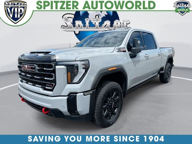 Thunderstorm Gray 2025 GMC Sierra 2500HD AT4 Crew Cab 4WD Pickup Truck Four-Wheel Drive Automatic