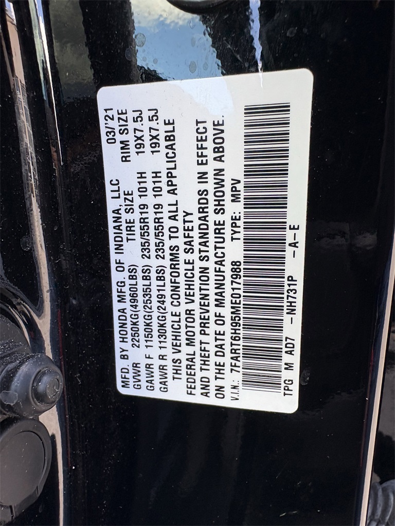 2021 Honda CR-V Hybrid Touring Black at Classic Chevrolet Galveston