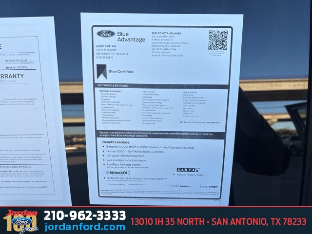 Used Car 2023 Toyota 4runner  Trd Off-road Premium For Sale Under $40,000 In San Antonio, Texas