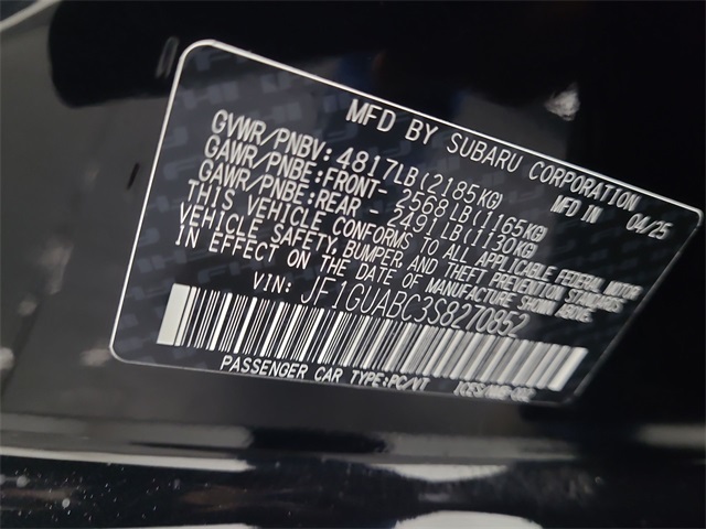 2025 – Subaru – Impreza