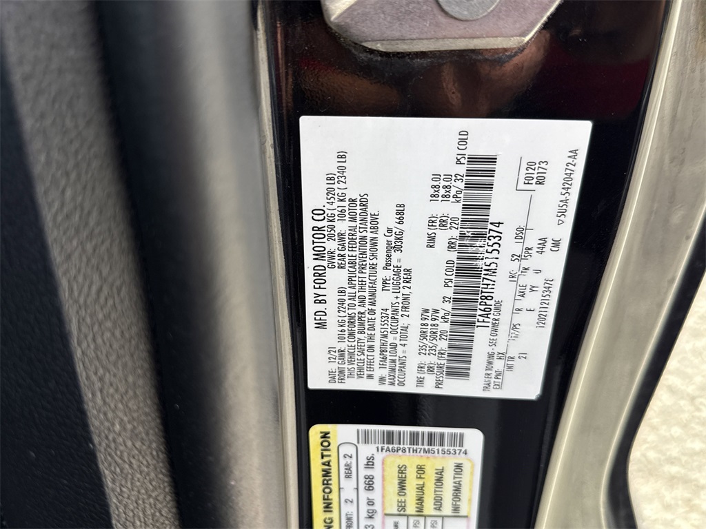 2021 Ford Mustang EcoBoost Blue at Wharton Ford