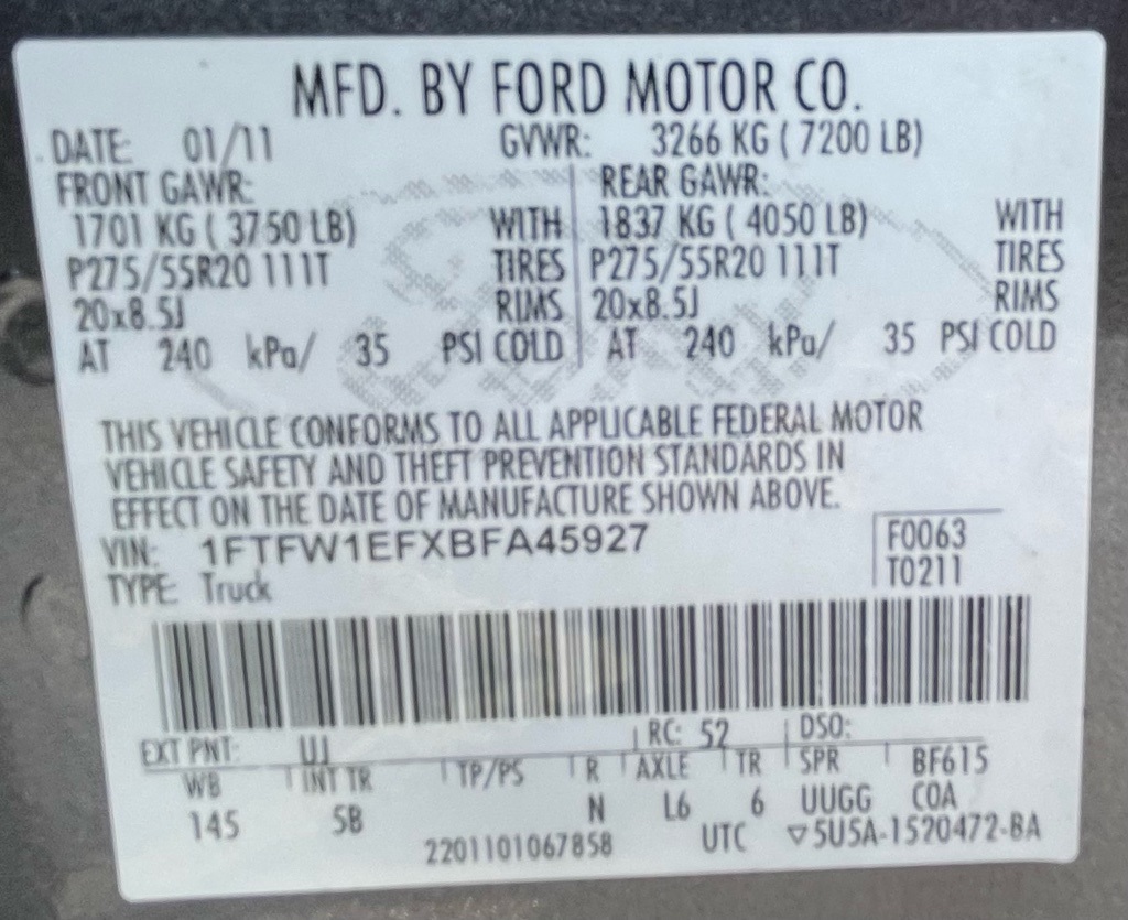 2011 Ford F-150 FX4 Gray at Autostrade