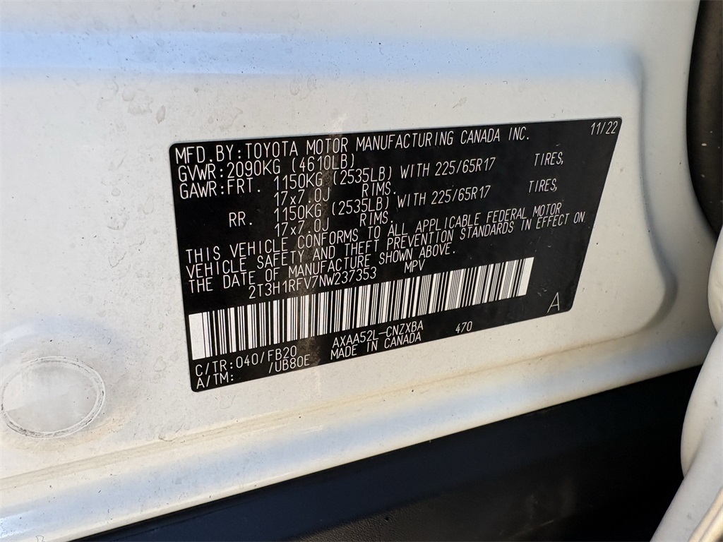 2022 Toyota RAV4 LE White at Big Star Chrysler Jeep Dodge Ram 