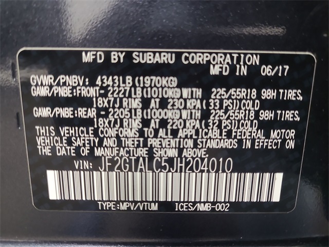 2018 – Subaru – Crosstrek