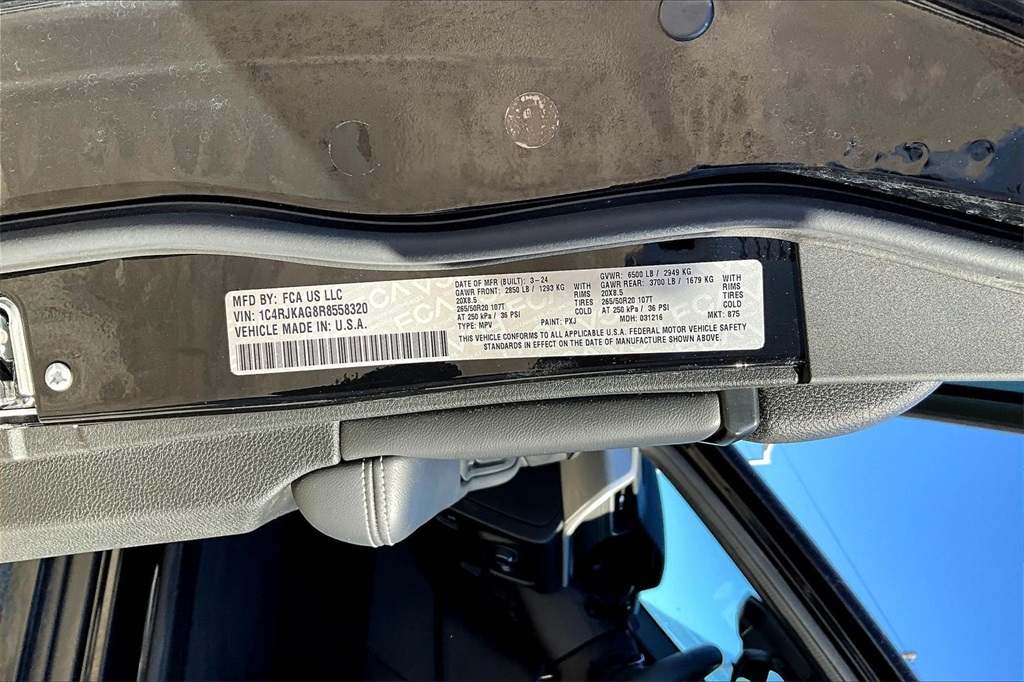 2024 Jeep Grand Cherokee L Altitude X Black at Victoria Chrysler Dodge Jeep Ram