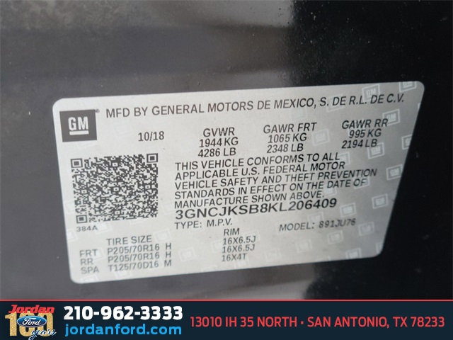Used Car 2019 Chevrolet Trax  Ls For Sale Under $12,000 In San Antonio, Texas