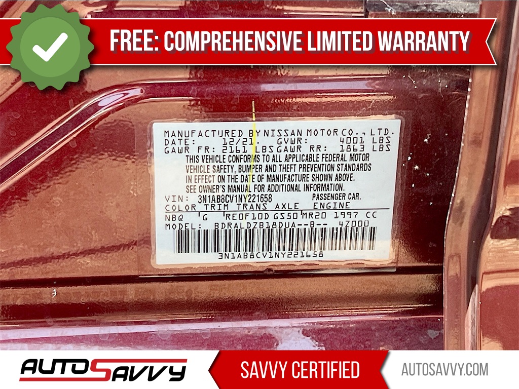 2022 Nissan Sentra SV Red at Durrett Motor Company