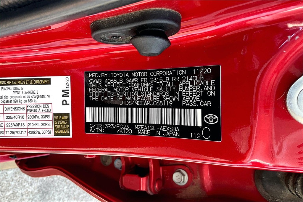 2021 Toyota Corolla SE Red at Emmons Autoplex