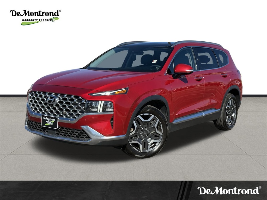 2021 Hyundai Santa Fe Limited Red at DeMontrond Gulf Freeway