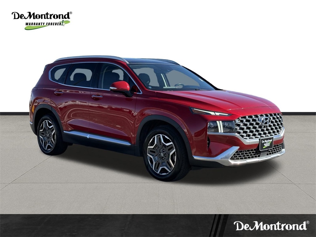 2021 Hyundai Santa Fe Limited Red at DeMontrond Gulf Freeway