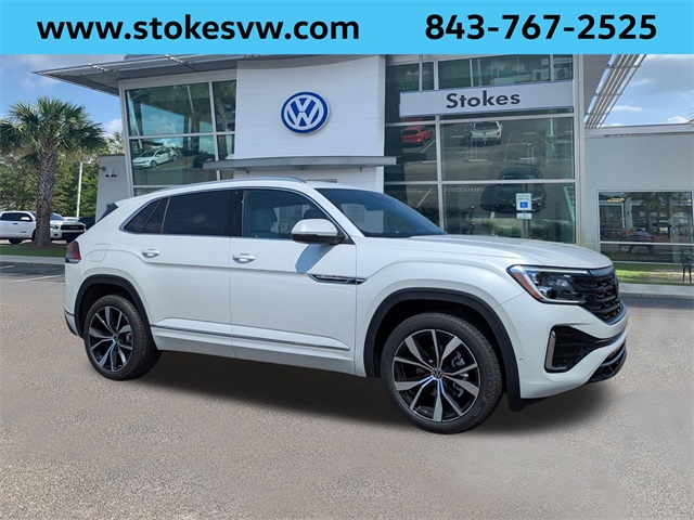 2026 Volkswagen Atlas Cross Sport 2.0T SEL Premium R-Line White at Stokes Volkswagen
