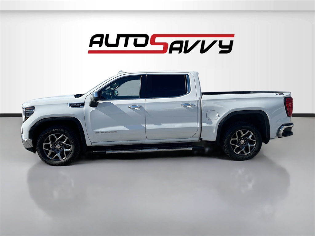 2023 GMC Sierra 1500 SLT White at AutoSavvy Houston Northwest