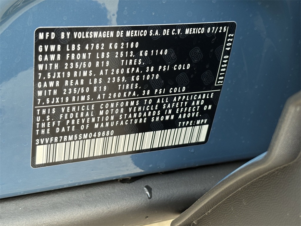 2025 Volkswagen Tiguan 2.0T SE Blue at DeMontrond Auto Country