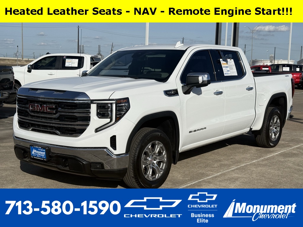 2023 GMC Sierra 1500 SLT White at Texan Dodge Chrysler Jeep Ram