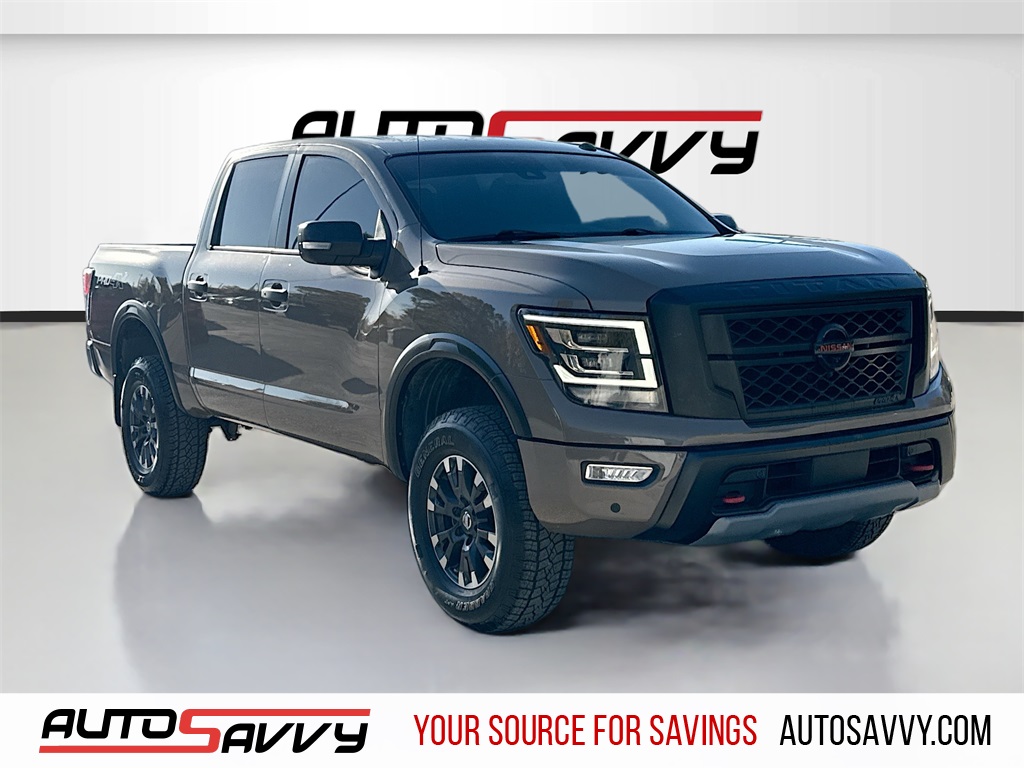2021 Nissan Titan PRO-4X Beige at Texan Dodge Chrysler Jeep Ram