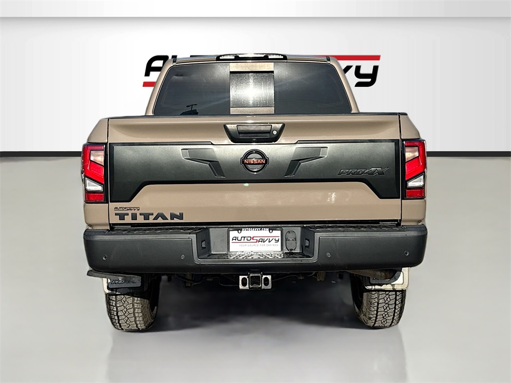 2021 Nissan Titan PRO-4X Beige at Texan Dodge Chrysler Jeep Ram