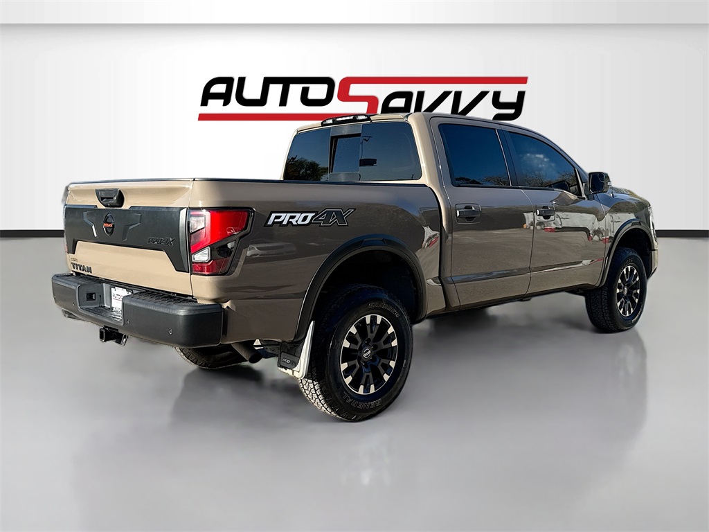 2021 Nissan Titan PRO-4X Beige at Texan Dodge Chrysler Jeep Ram