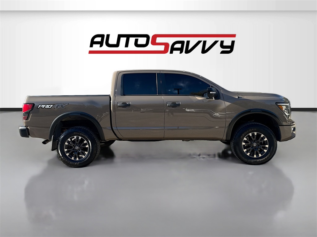 2021 Nissan Titan PRO-4X Beige at Texan Dodge Chrysler Jeep Ram