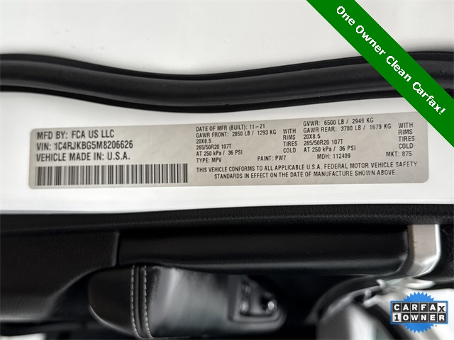 2021 Jeep Grand Cherokee L Limited White at Mac Haik CDJR North Houston