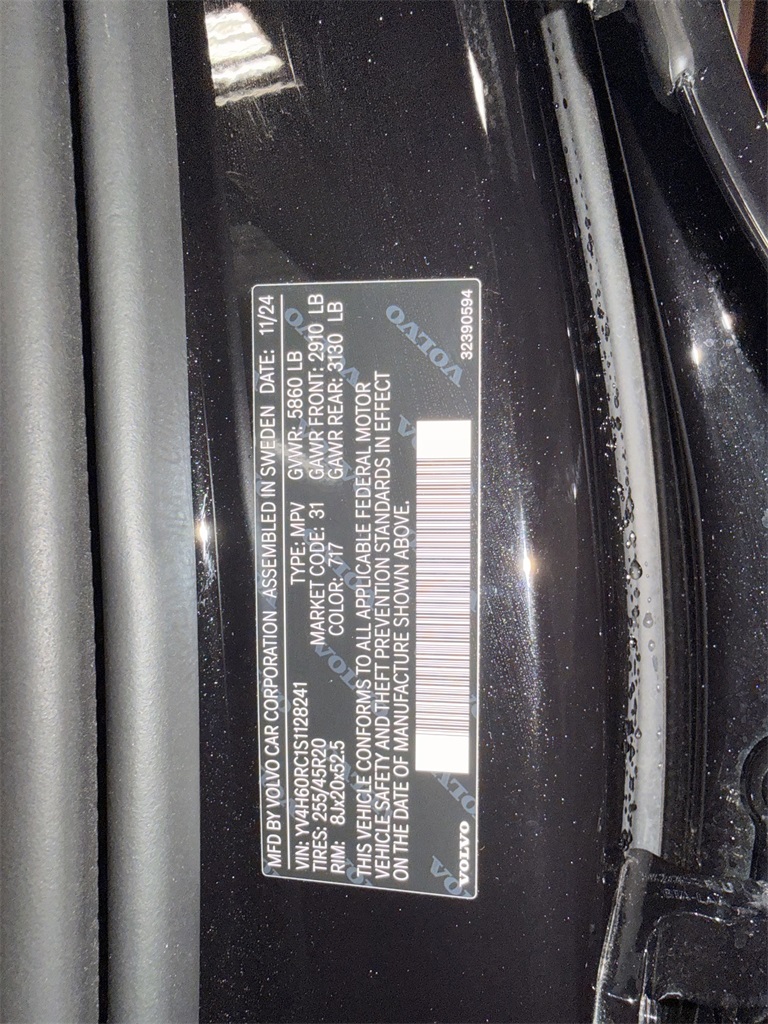 2025 Volvo XC60 Plug-In Hybrid T8 Plus Black at DeMontrond Automotive Group