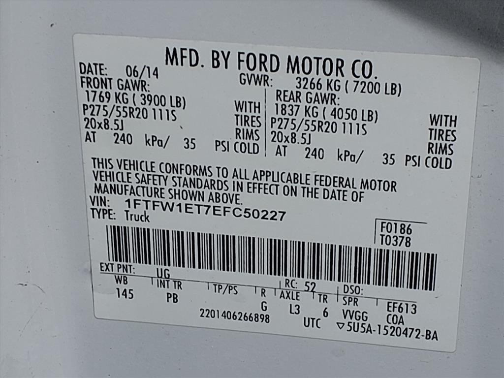 2014 Ford F-150 Platinum White at Emmons Autoplex