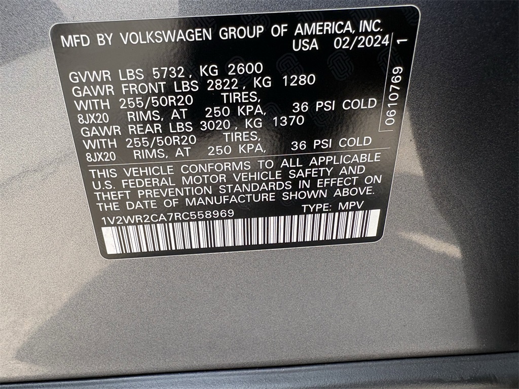 2024 Volkswagen Atlas 2.0T SE w/Technology Gray at DeMontrond Automotive Group