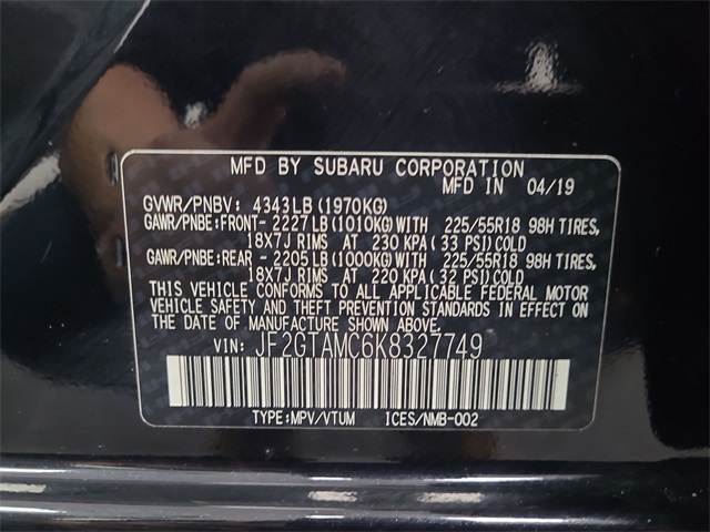 2019 – Subaru – Crosstrek