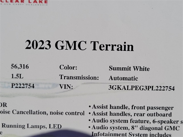 2023 GMC Terrain SLT White at Emmons Autoplex