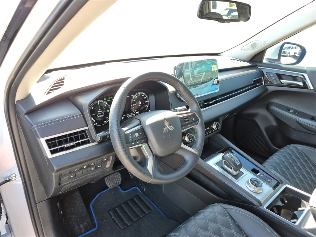 2024 Mitsubishi Outlander PHEV SEL White at North Houston Mitsubishi