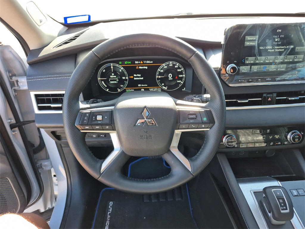 2024 Mitsubishi Outlander PHEV SEL White at North Houston Mitsubishi