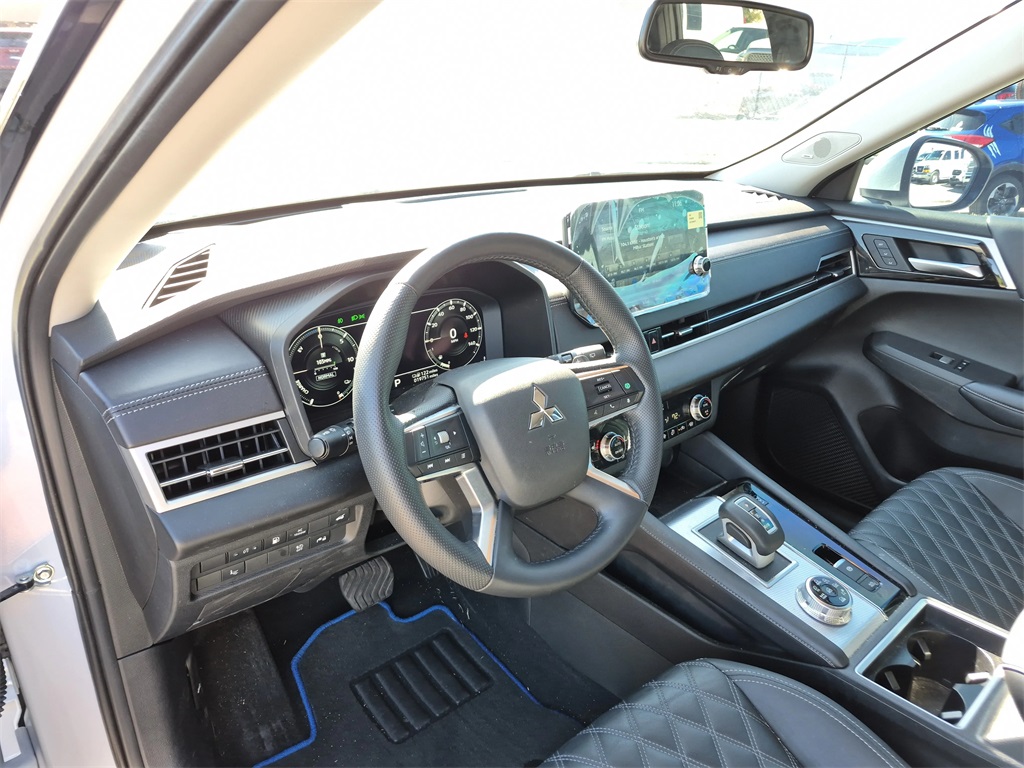 2024 Mitsubishi Outlander PHEV SEL White at North Houston Mitsubishi